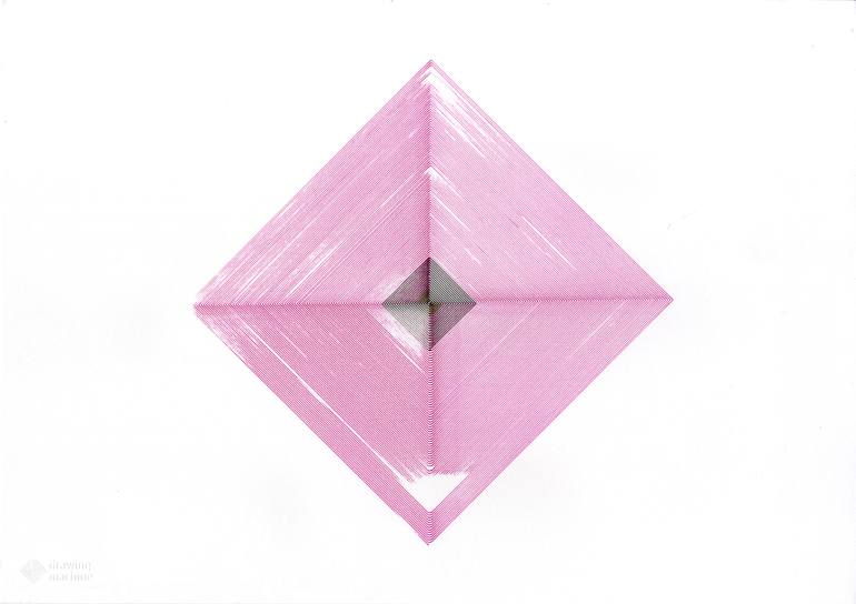 Expanding Square - Pink and Green - Limited Edition 1 of 1