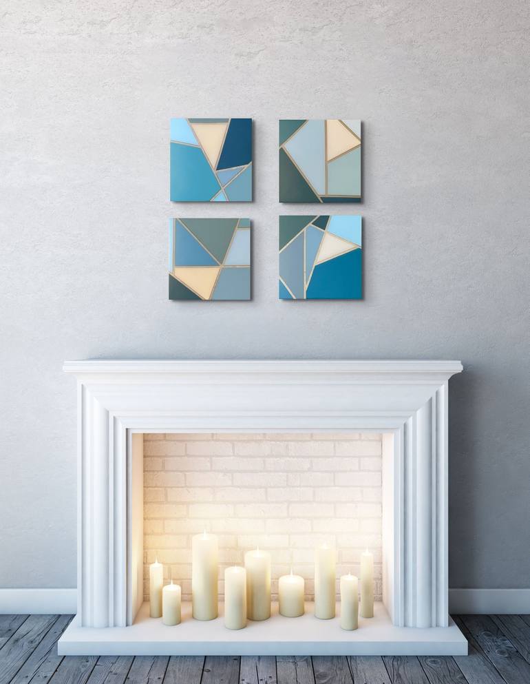 Original Abstract Geometric Painting by Amy Gray