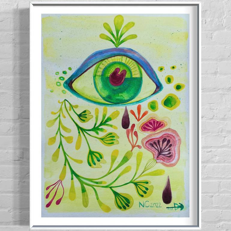 Original Abstract Expressionism Botanic Painting by Noelle Correia