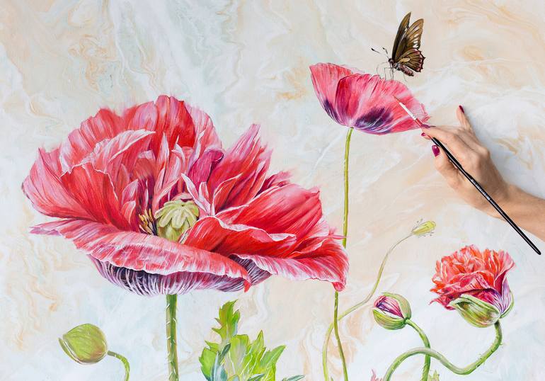 Original Floral Painting by Ira Volkova