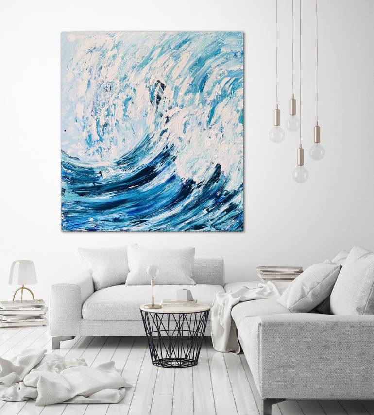 Original Abstract Beach Painting by Annette Spinks