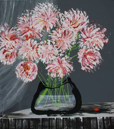 Original Abstract Floral Painting by Annette Spinks