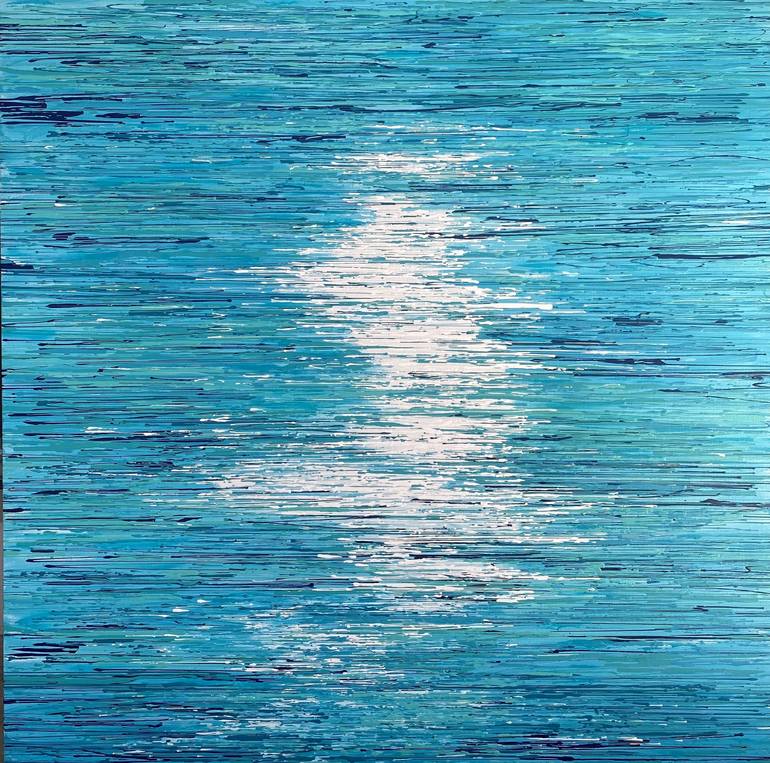 Original Abstract Beach Painting by Annette Spinks