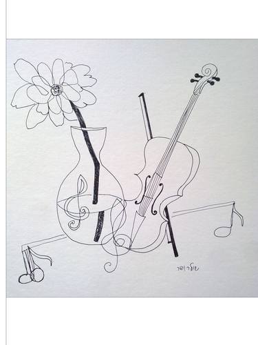 Print of Expressionism Music Drawings by Janna Shulrufer