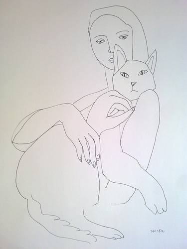 Original Cats Drawings by Janna Shulrufer