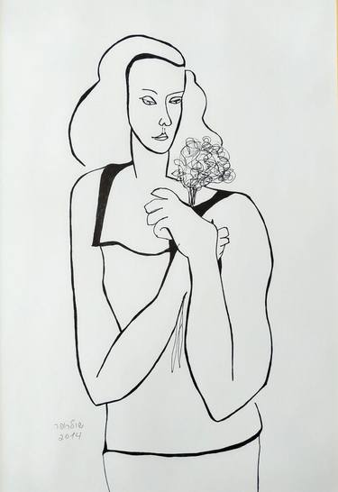Print of Expressionism Women Drawings by Janna Shulrufer