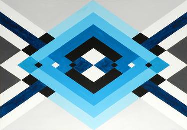 Original Abstract Geometric Paintings by Caroline Rager