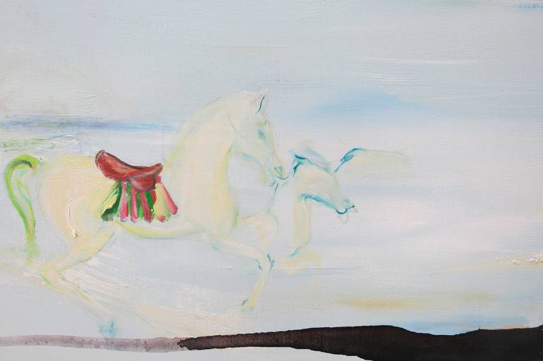 Original Abstract Horse Painting by Kate Hunt