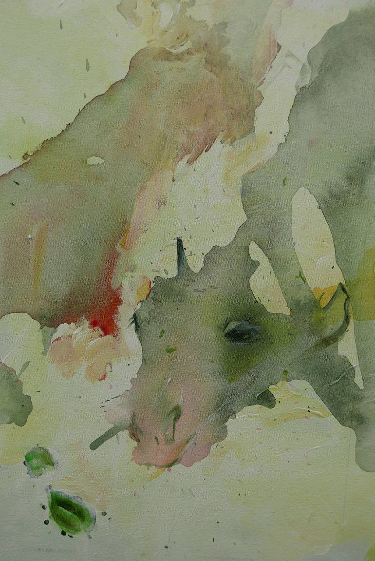Original Abstract Animal Painting by Kate Hunt