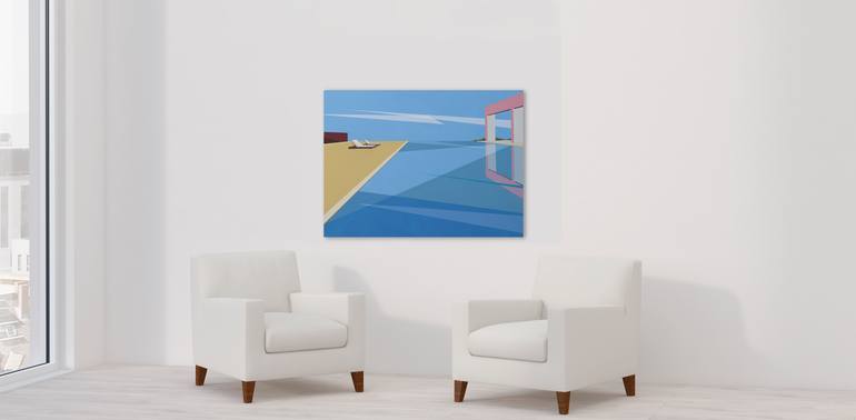 Original Abstract Expressionism Landscape Painting by Felix Burgos