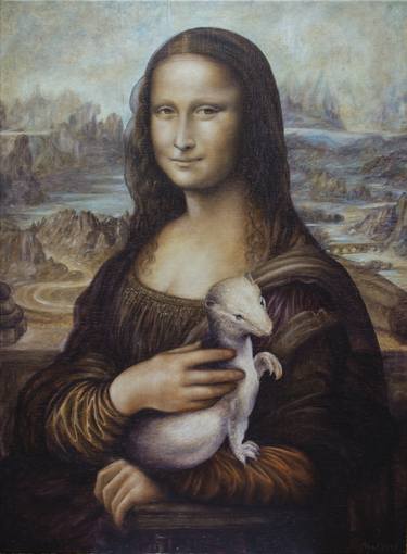 Mona Lisa with a weasel thumb