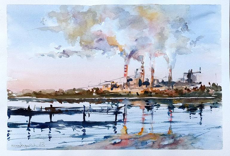 Print of Contemporary Landscape Paintings by Maylu  García