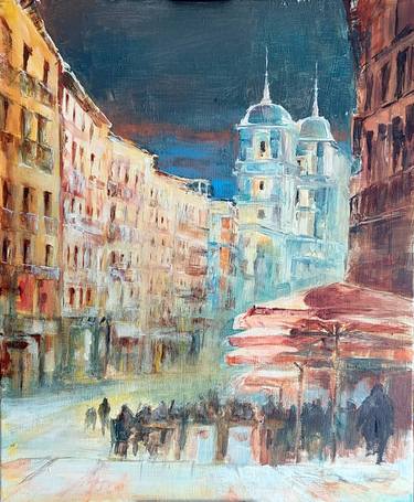 Original Impressionism Architecture Painting by Maylu  García