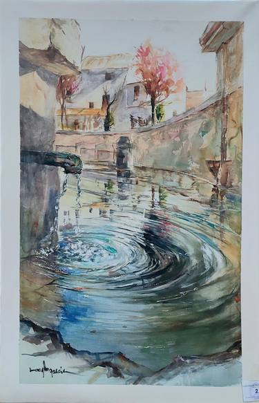 Original Impressionism Architecture Painting by Maylu  García