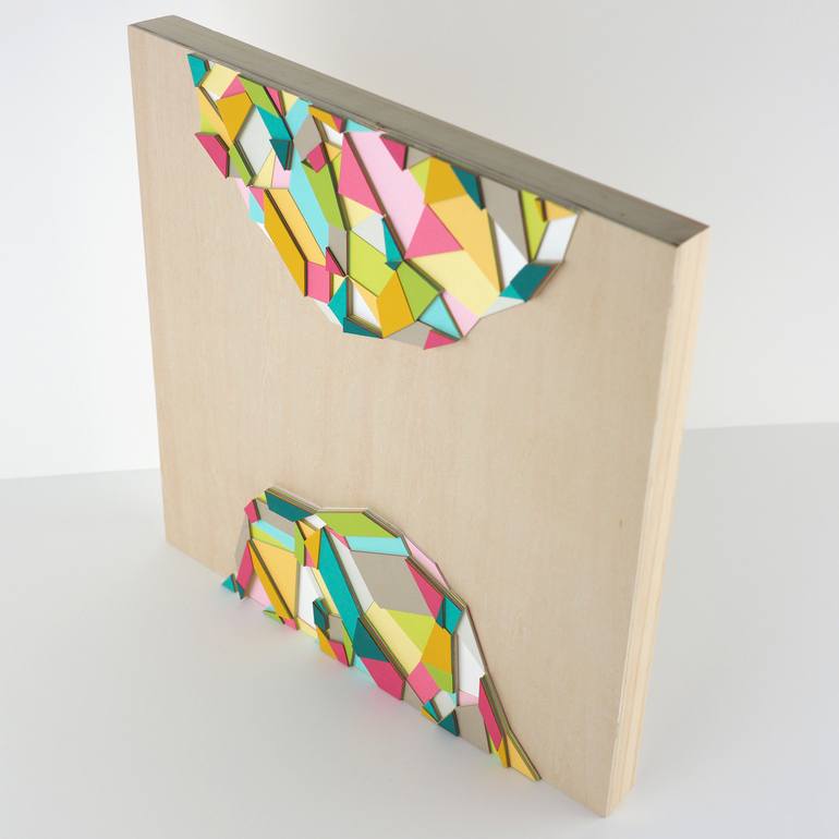 Original Abstract Geometric Sculpture by Huntz Liu