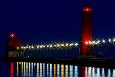 Grand Haven Lighthouse at Night - Limited Edition 2 of 20 thumb