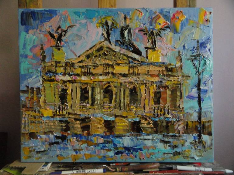 Original Impressionism Cities Painting by Nazar Gorishnyi