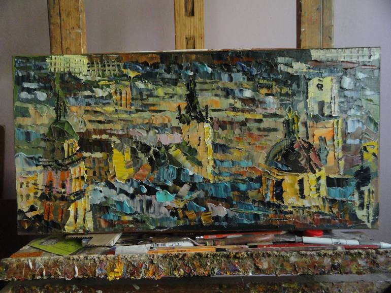 Original Impressionism Cities Painting by Nazar Gorishnyi
