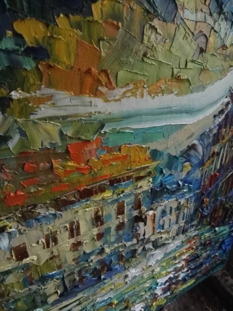 Original Abstract Expressionism Architecture Painting by Nazar Gorishnyi