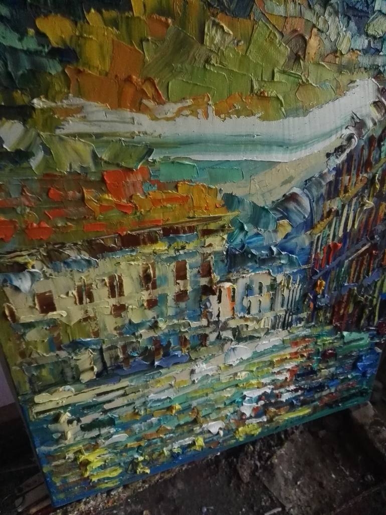 Original Abstract Expressionism Architecture Painting by Nazar Gorishnyi