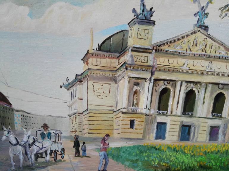 Original Realism Architecture Painting by Nazar Gorishnyi