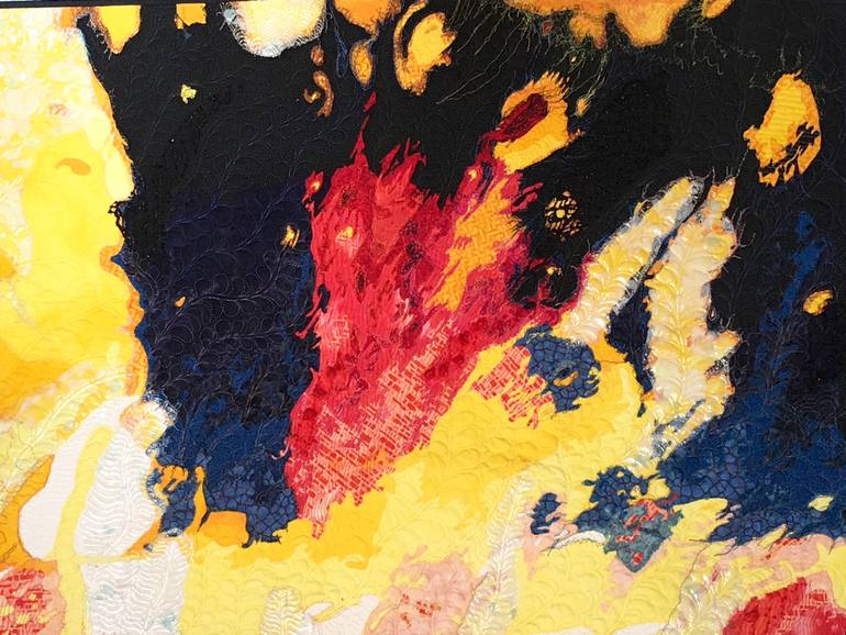 Original Conceptual Abstract Painting by Virginia Greaves Leisa Rich