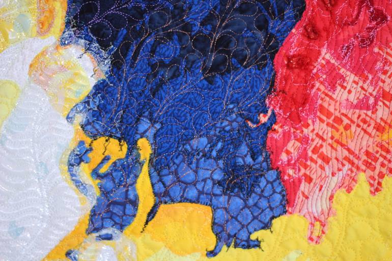 Original Conceptual Abstract Painting by Virginia Greaves Leisa Rich