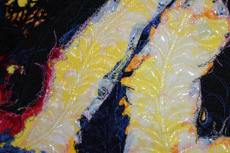 Original Conceptual Abstract Painting by Virginia Greaves Leisa Rich