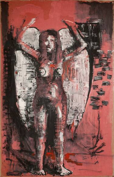 Original Abstract Expressionism Women Paintings by Viktor Levi