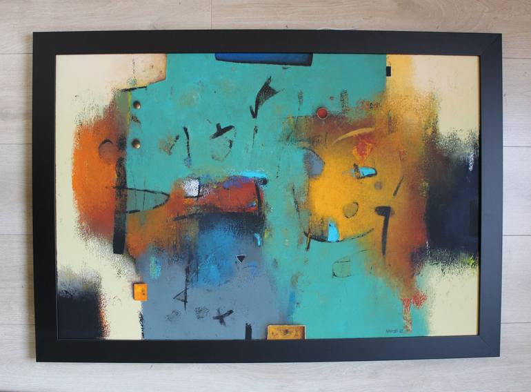 Original Geometric Abstract Painting by Orce Nineski