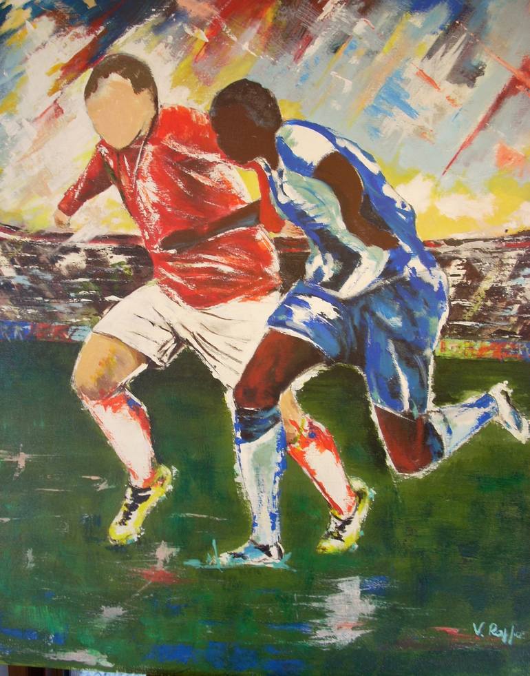soccer match 1 Painting by Vincenzo Rappa |