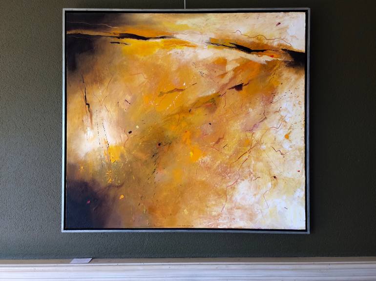 Original Abstract Expressionism Landscape Painting by Jan Aanstoot