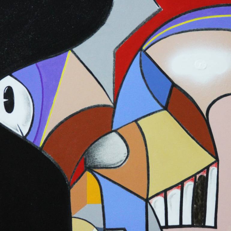 Original Cubism Abstract Painting by Lincoln Magalhães