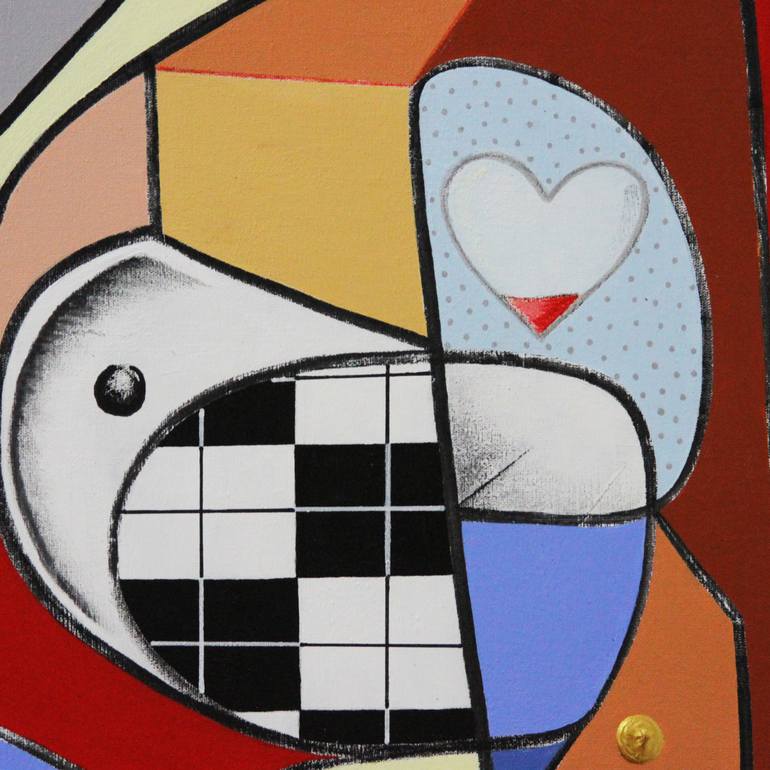 Original Cubism Abstract Painting by Lincoln Magalhães