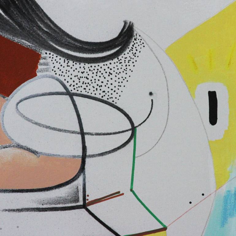 Original Cubism Abstract Painting by Lincoln Magalhães