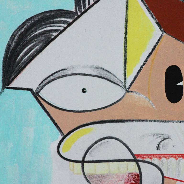 Original Cubism Abstract Painting by Lincoln Magalhães