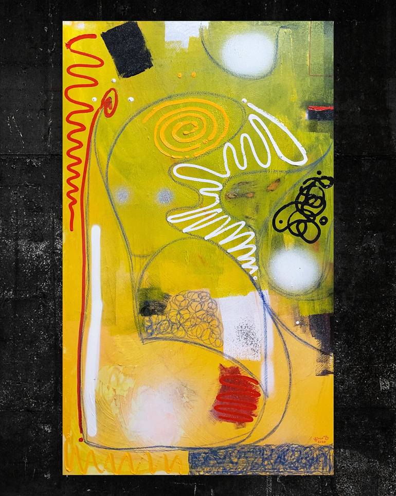 Original Conceptual Abstract Painting by Lincoln Magalhães