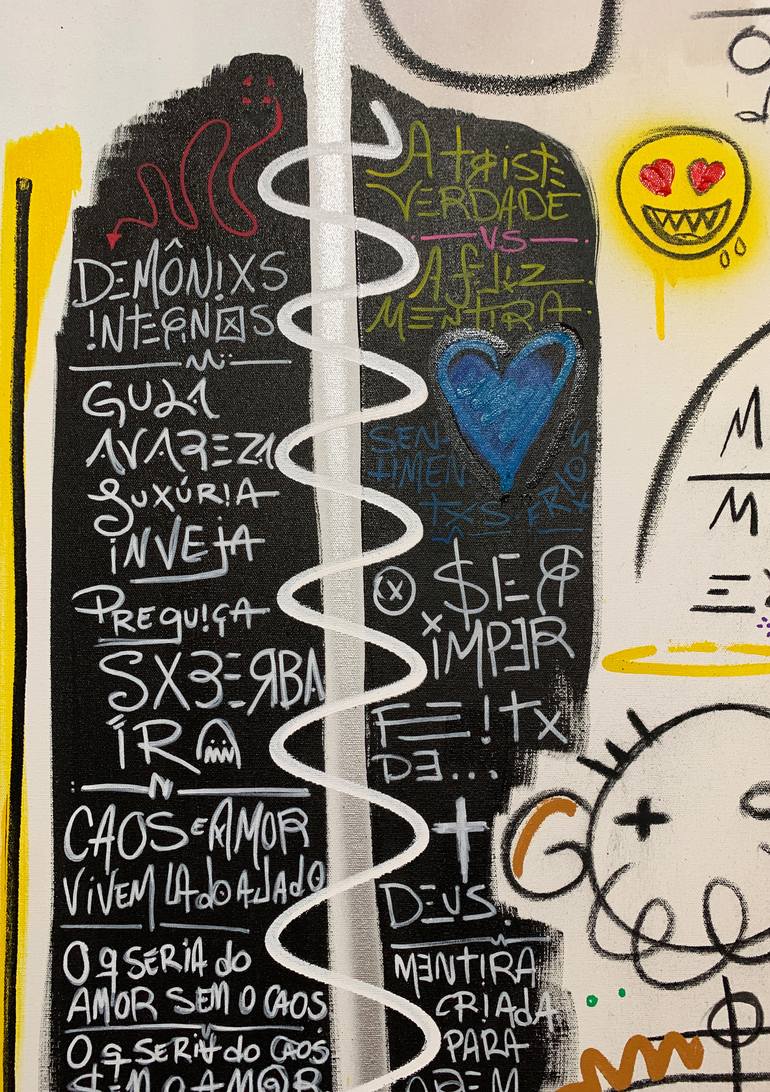 Original Figurative Abstract Painting by Lincoln Magalhães