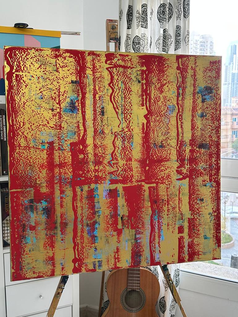 Original Abstract Expressionism Abstract Painting by Moe Zerari