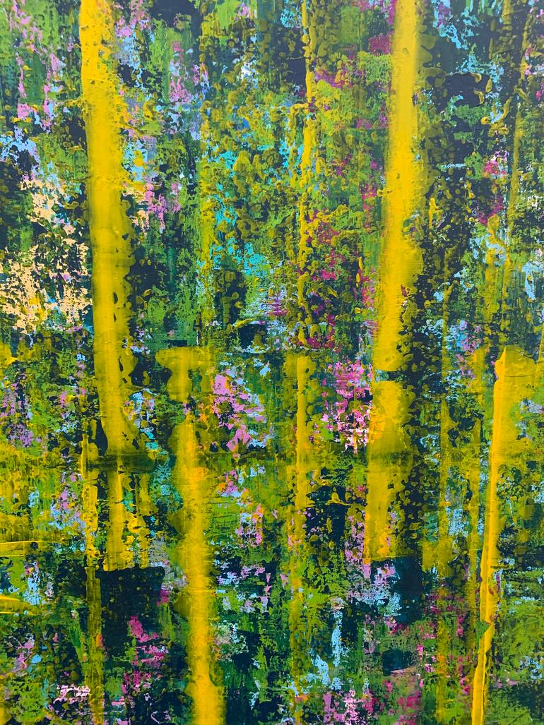 Original Abstract Expressionism Abstract Painting by Moe Zerari