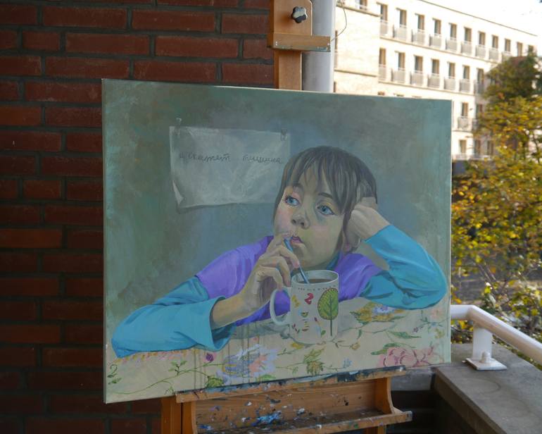 Original Figurative Portrait Painting by Anastasia Chernysheva