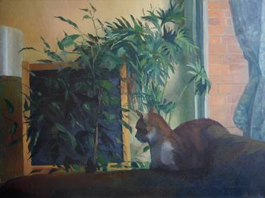 Print of Cats Paintings by Anastasia Chernysheva