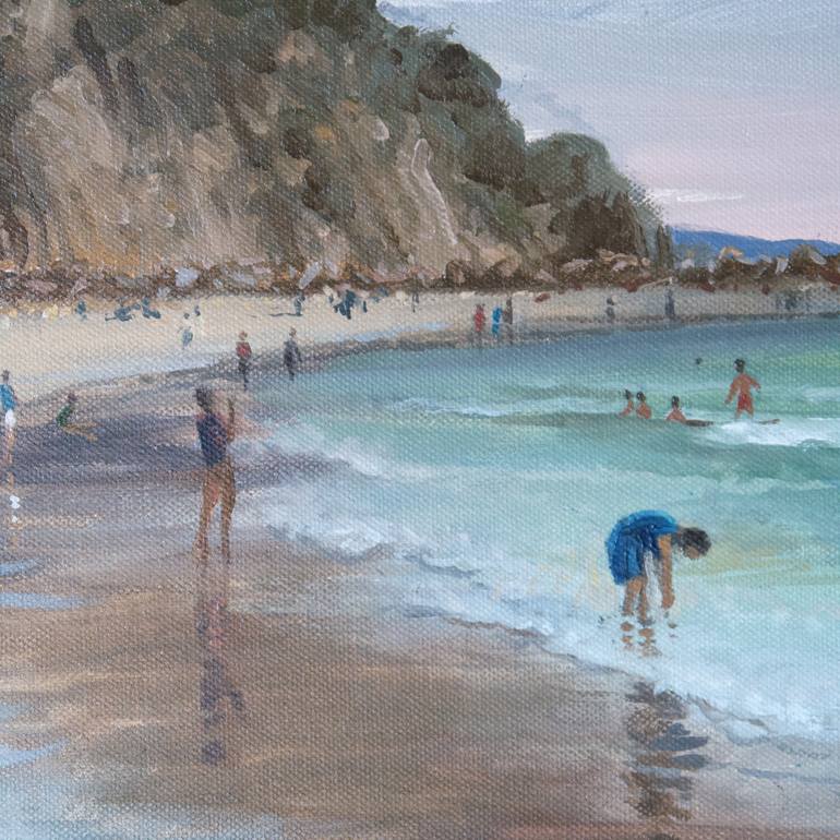 Original Figurative Beach Painting by Anastasia Chernysheva