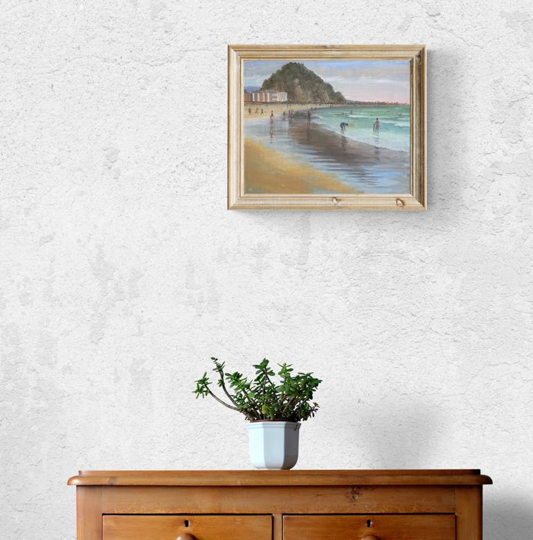 Original Figurative Beach Painting by Anastasia Chernysheva