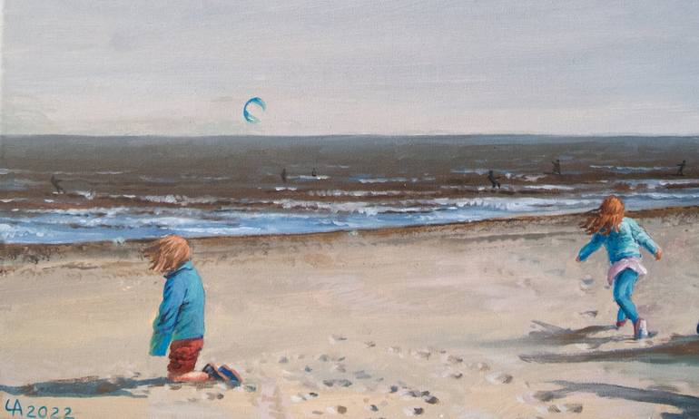 Original Beach Painting by Anastasia Chernysheva