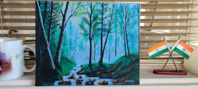 Original Surrealism Landscape Painting by Srirup Choudhary