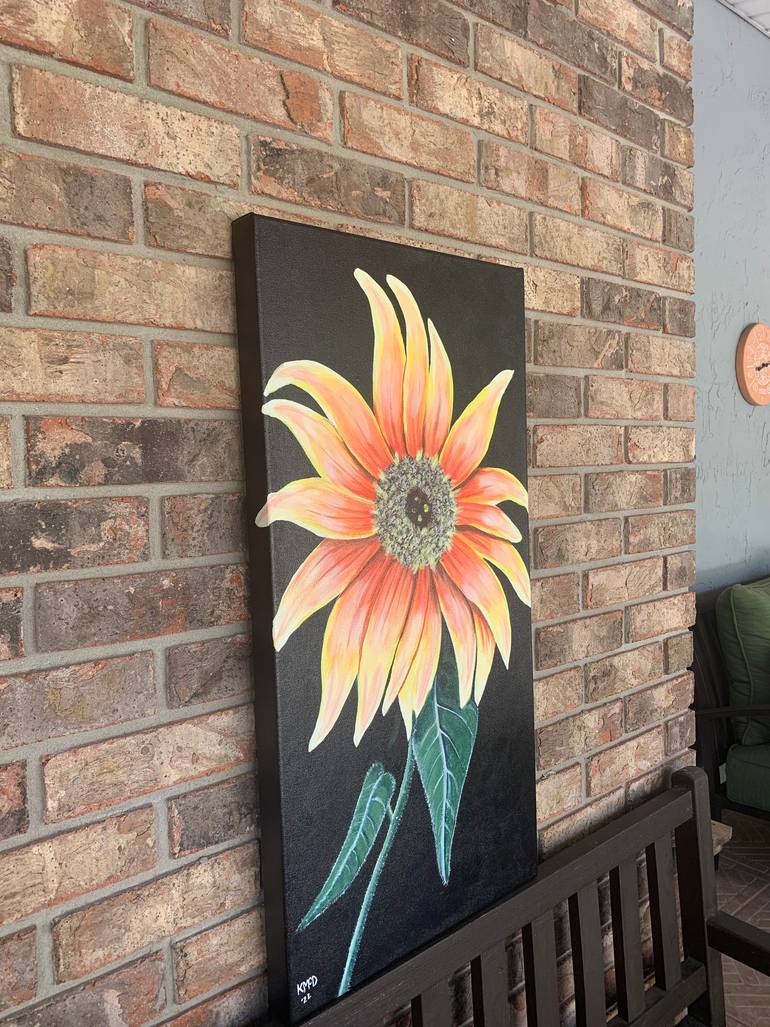 Original Expressionism Floral Painting by Kathy Mcdermott
