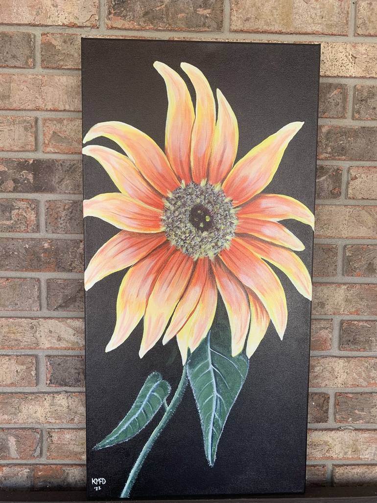 Original Expressionism Floral Painting by Kathy Mcdermott