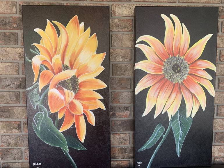 Original Expressionism Floral Painting by Kathy Mcdermott