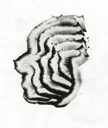Man Became A Living Creature (monotype print) - Limited Edition of 1 thumb